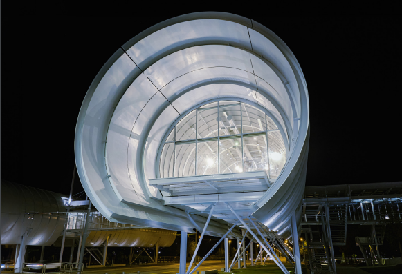 CERN Science Gateway by night postcard 