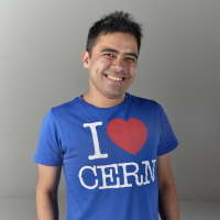 T-Shirt homme I love CERN bleu