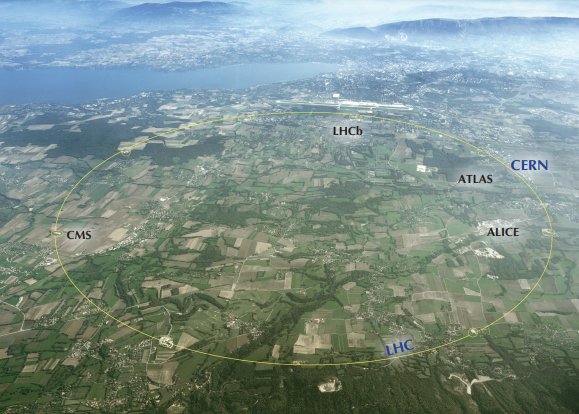 LHC aerial view postcard