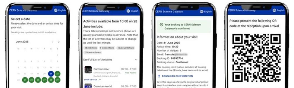 Online booking for CERN Science Gateway