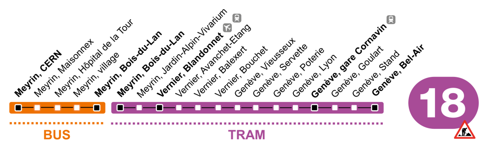 Tram 18 CERN