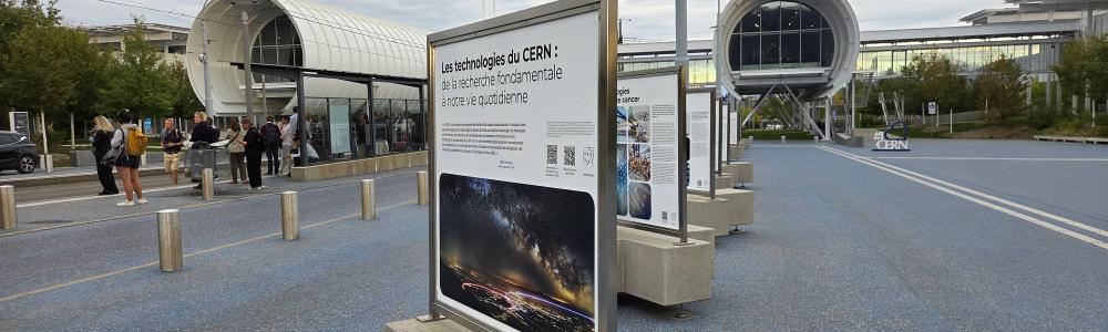 Exposition Technologies du CERN sur l'Esplanade des particules
